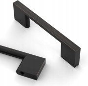 10x Uchwyt meblowy 96 mm brąz przecierany olejem stop aluminium + wkręty