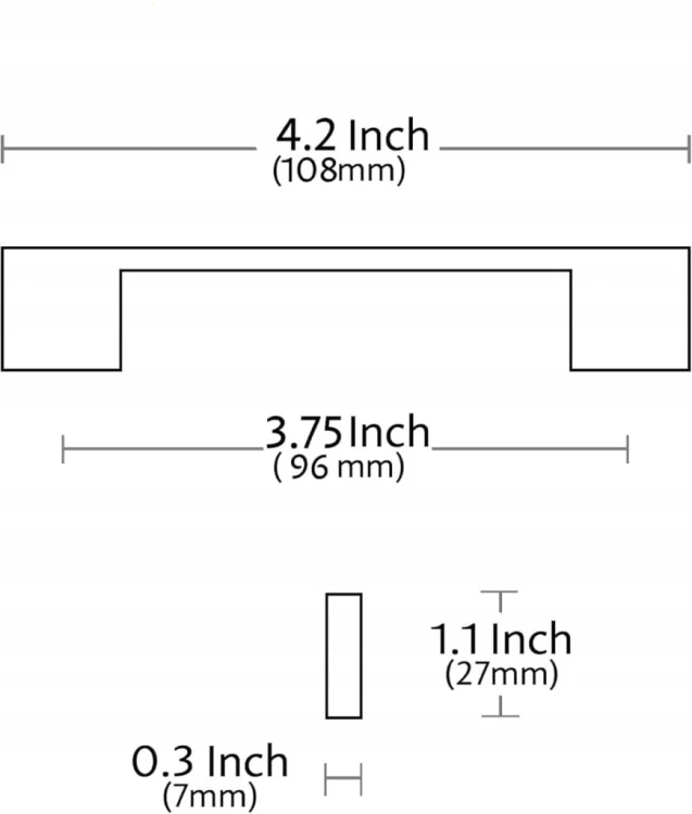 10x Uchwyt meblowy 96 mm brąz przecierany olejem stop aluminium + wkręty
