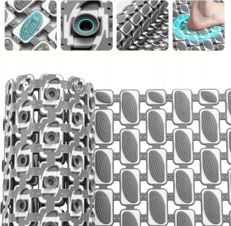 Mata łazienkowa dywanik prysznicowa do wanny antypoślizgowa 90 x 40 cm