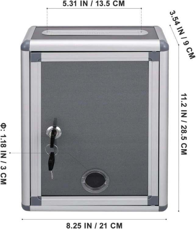 Skrzynka pocztowa na listy do głosowania biura, szkoły szpitala hotelu