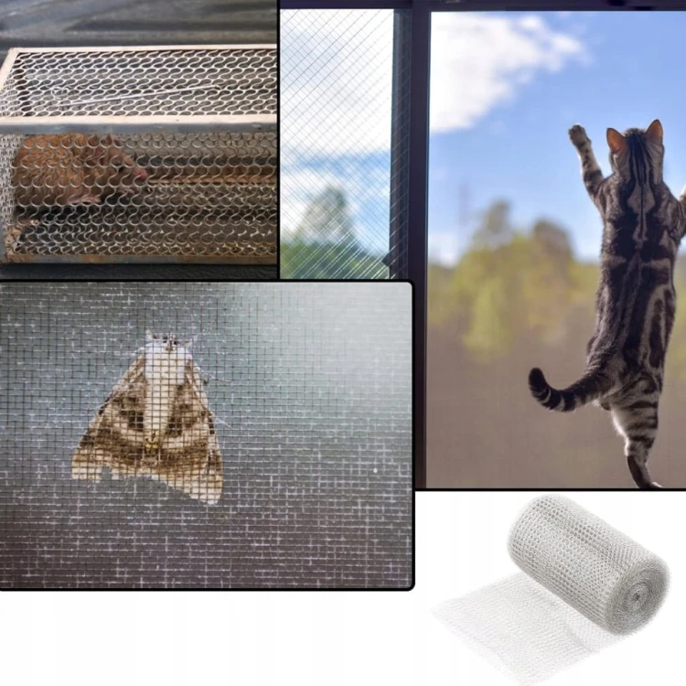 Siatka miedziana ochronna elastyczna 9m x 12,7cm ochrona roślin