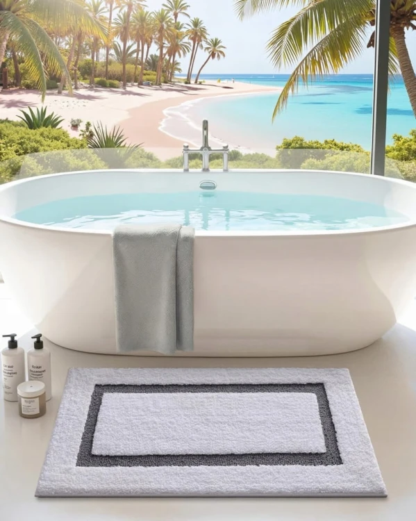 Mata łazienkowa antypoślizgowa chłonna dywanik łazienkowy mikrofibry 44x76