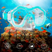 Maska do Nurkowania dla Dzieci Anti-Fog Okulary do Pływania 180 Panorama