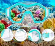 Maska do Nurkowania dla Dzieci Anti-Fog Okulary do Pływania 180 Panorama