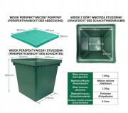 2x Gniazdo studnia rewizyjne na kable 500 x 500 właz