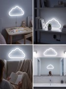 Neon LED Chmurka Lampka Nocna ścienna Pokoju Dziecka Prezent Mocna XXL