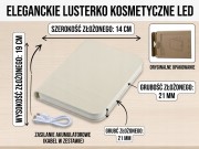 Lusterko kosmetyczne do makijażu LED akumulatorowe kieszonkowe dotykowe