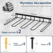 Metalowy uchwyt na buty szczotki narzędzia do warsztatu domu przedpokoju