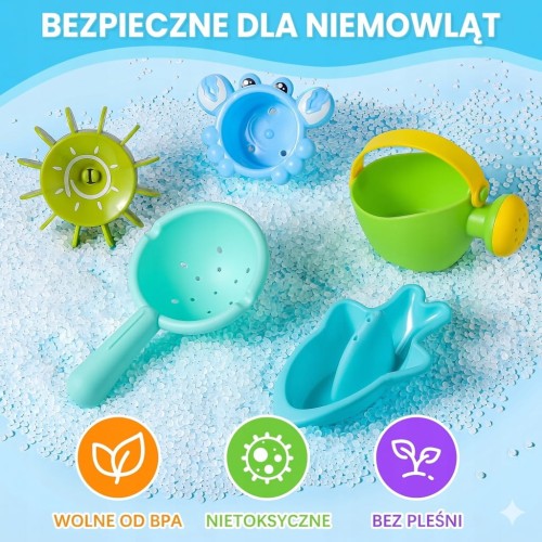 DUŻY ZESTAW ZABAWEK DO KĄPIELI zabawki do kąpieli wody basenu wanny
