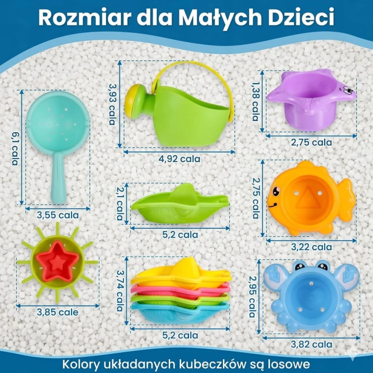 DUŻY ZESTAW ZABAWEK DO KĄPIELI zabawki do kąpieli wody basenu wanny