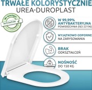 Deska sedesowa wolnoopadająca Antybakteryjna slim